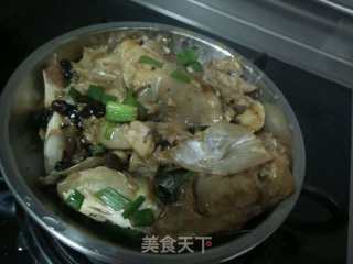腊八菜-豆豉焖鱼头的做法步骤：10