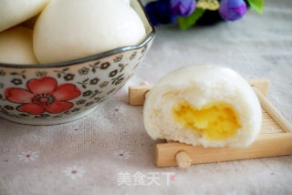 自制美味绵香奶黄包的做法步骤：13