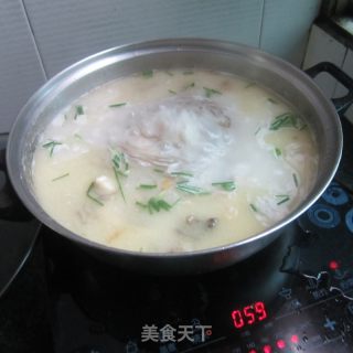 胖鱼头煮粉丝的做法步骤：14