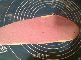 紫甘蓝双色土司的做法步骤：5
