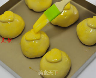 爱意浓浓的心形奶黄包的做法步骤：8