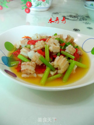 芹菜鱿鱼卷的做法步骤：11