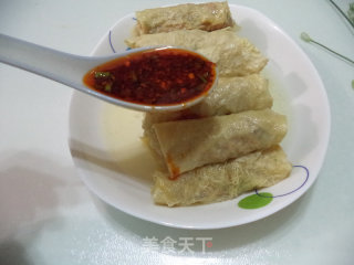 蒸腐竹卷的做法步骤：12