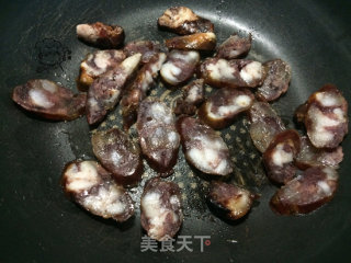 芥蓝炒腊肠----家常快手菜的做法步骤：5