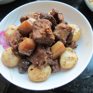 荸荠蒸肉的做法步骤：7