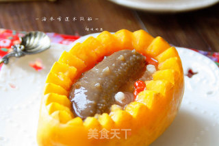 【海参雪莲木瓜船】：美丽女人的甜蜜糖水的做法步骤：15