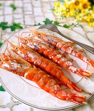 盐烤大虾的做法步骤：6