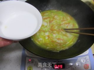 老少皆宜之鲍菇龙利鱼时蔬羹的做法步骤：16