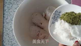 椰香抹茶芋圆的做法步骤：4