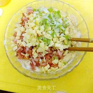 培根芝士奶酪司康的做法步骤：6