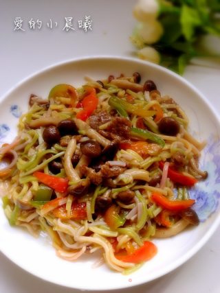 宝宝健康面食--七彩炒面的做法步骤：5