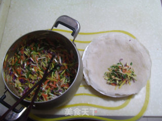 五彩春卷的做法步骤：3