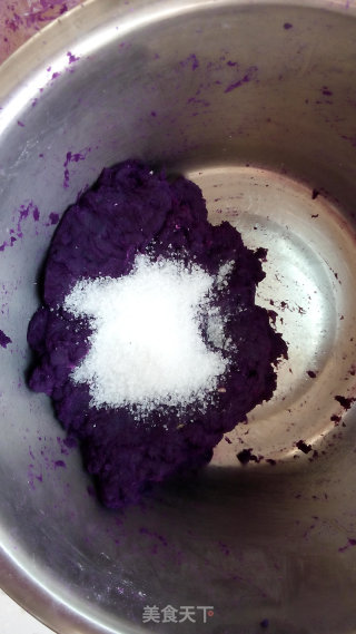 椰香南瓜紫薯糯米糍的做法步骤：7