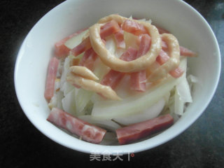 沙拉热拌面的做法步骤：7