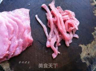 肉丝香干炒豆角的做法步骤：2