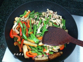 肉丝香干炒豆角的做法步骤：17