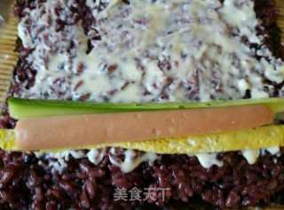 紫米紫菜包饭的做法步骤：8