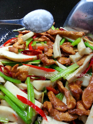 简单食材打造曼妙小狐仙=战胜脂肪鸡脯肉烩杏鲍菇的做法步骤：18