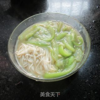 煎鸡蛋丝瓜面的做法步骤：13