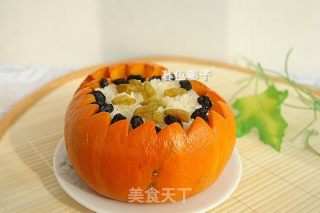 南瓜盅八宝饭的做法步骤：6