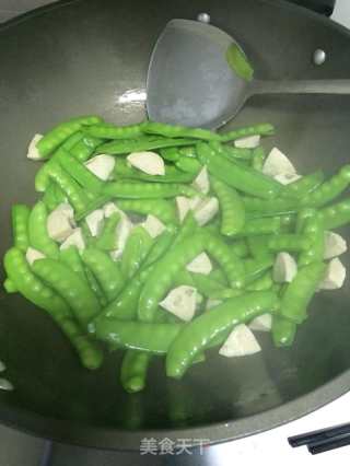 肉丸炒荷兰豆的做法步骤：5