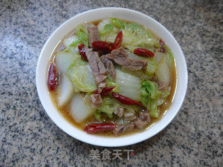 羊肉炒白菜的做法步骤：12