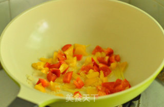 彩椒炒双菇的做法步骤：6
