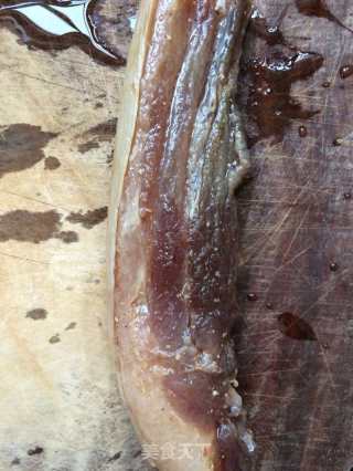 紫淮山荷兰豆炒腊肉的做法步骤：9