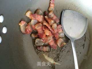 紫淮山荷兰豆炒腊肉的做法步骤：11