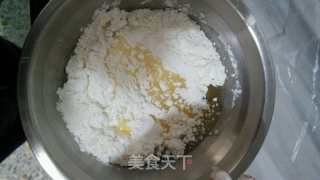 平底锅绿豆饼的做法步骤：4