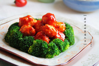 【茄汁鸡肉豆腐丸】：酸甜细滑无负担的做法步骤：28