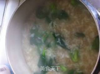 岩米鸡汁菜粥的做法步骤：8