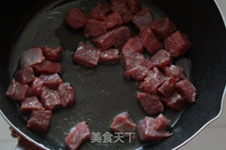 蚝油杏鲍菇牛柳粒的做法步骤：4