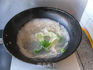 油菜热汤面的做法步骤：4