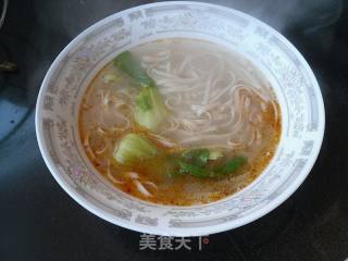 油菜热汤面的做法步骤：6