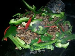 青椒牛肉的做法步骤：4