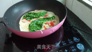 火腿蔬菜卷饼的做法步骤：12