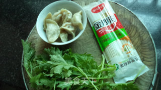 青菜饺子面的做法步骤：1