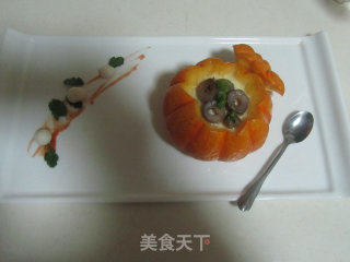 金瓜海参蛋羹的做法步骤：12