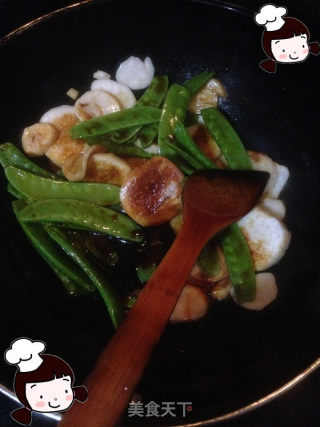 仙草阁私房菜（蔬菜大棚）--腊月二十三（荷兰豆鸡汁杏鲍菇）的做法步骤：6