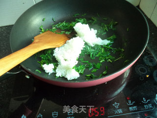 韭菜蛋炒饭的做法步骤：6