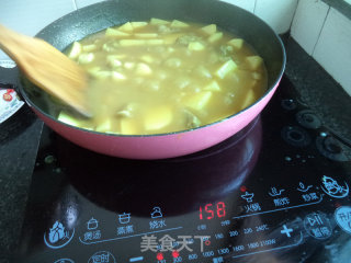 土豆咖喱盖烧饭的做法步骤：9