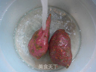 冰糖番薯蛋花汤的做法步骤：2