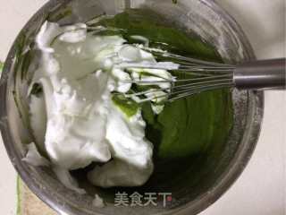 粗粮蛋糕--抹茶荞麦戚风蛋糕的做法步骤：6