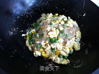 鸡蛋炒粉丝的做法步骤：8