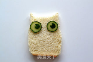 生动的动物造型早餐，夜晚的猫头鹰的做法步骤：2