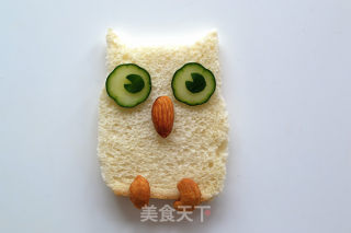 生动的动物造型早餐，夜晚的猫头鹰的做法步骤：3