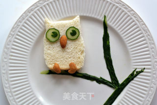 生动的动物造型早餐，夜晚的猫头鹰的做法步骤：4