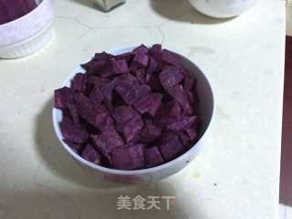 紫薯豆浆羹的做法步骤：1
