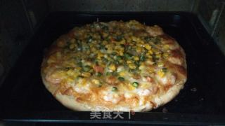 鲜虾腊肠批萨(配料随自己喜欢)的做法步骤：11